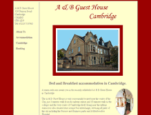 Tablet Screenshot of aandbguesthouse.co.uk